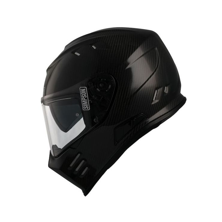 Simpson Venom ECE Motorcycle Crash Helmet  Carbon Fibre